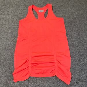 ATHLETA Neon Orange Fastest Track Racer Back Tank Top Women's Size Medium Active